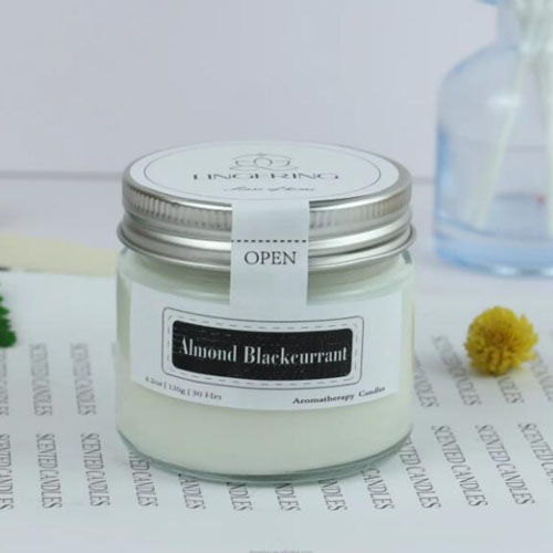 scented candles in mini mason jars